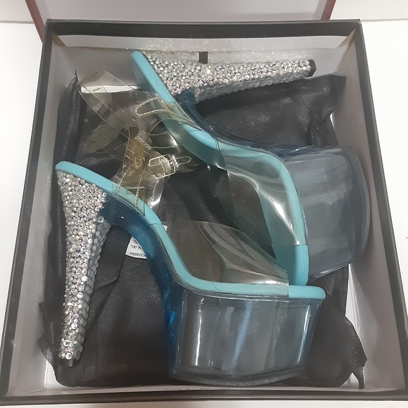 Custom Crystal Embellished 6" Platform Heels - Picture 9 of 11